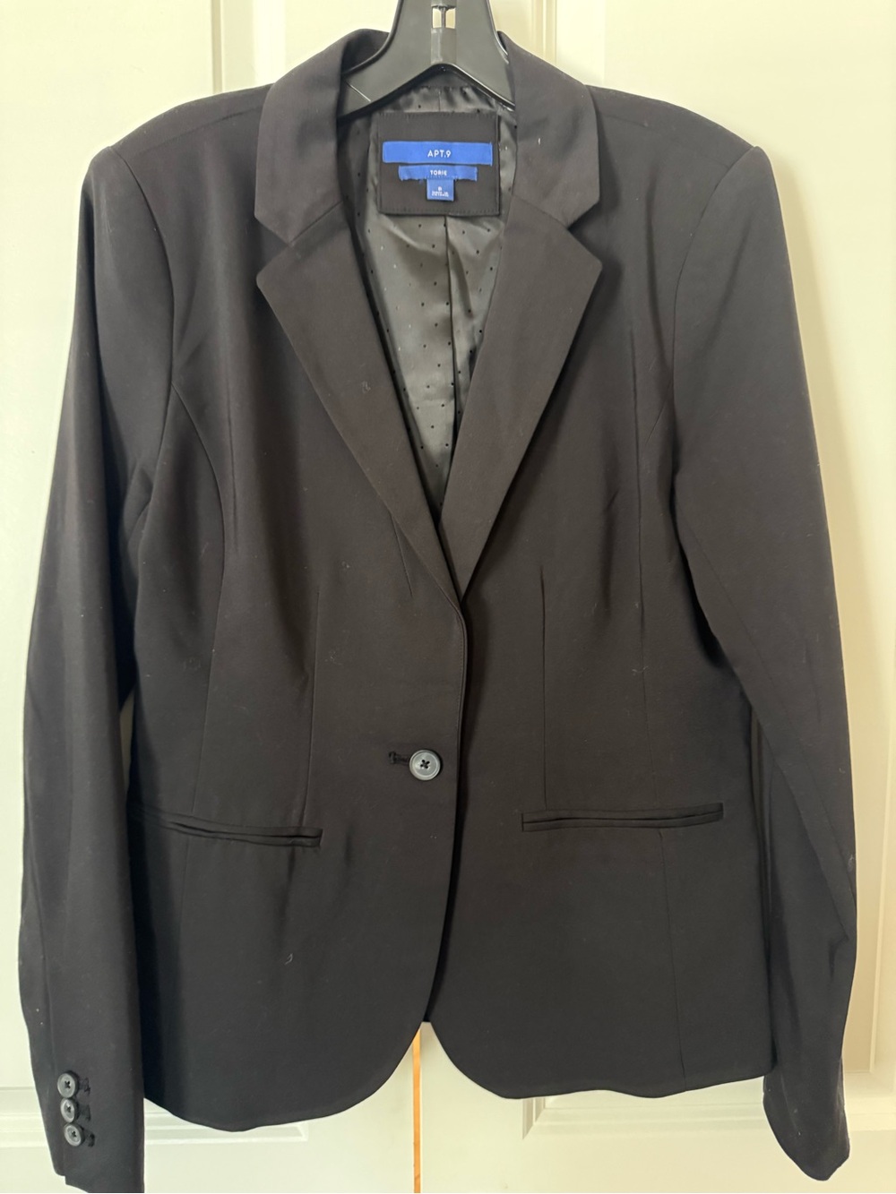 Apt. 9 Women's Black Single-Button Tailored Blazer